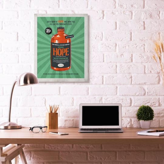 Stupell Industries Strong Hope Inspirational Canvas Wall Art